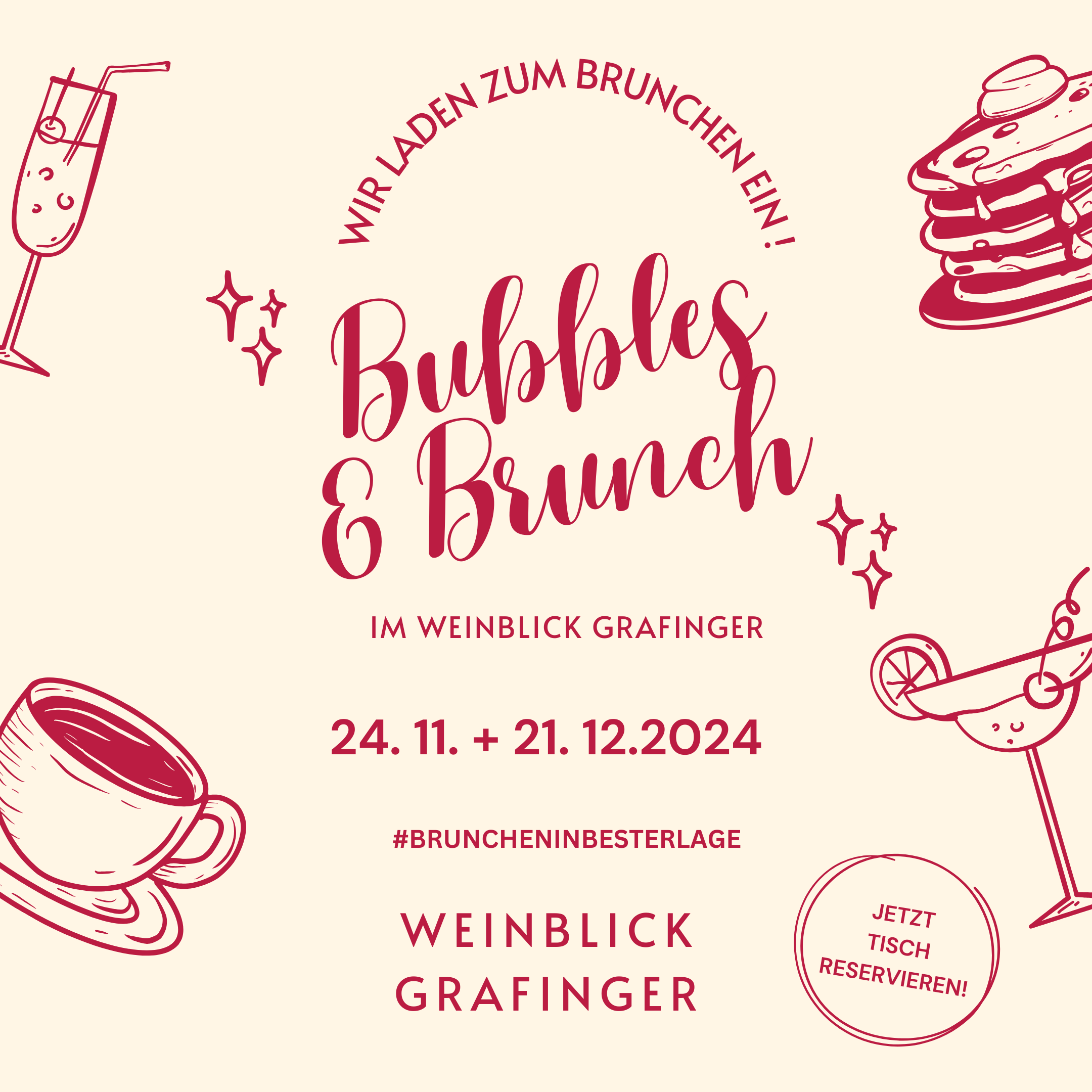 BUBBLES & BRUNCH im WEINBLICK